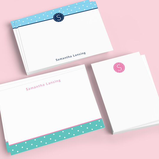 Polka Dot Flat Note Card Collection
